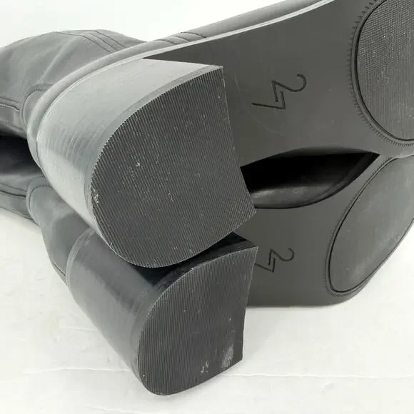 Naturalizer Womens dda Over-The-Knee Boots US 7 M Wide Calf Black Leather EUC - Picture 13 of 13